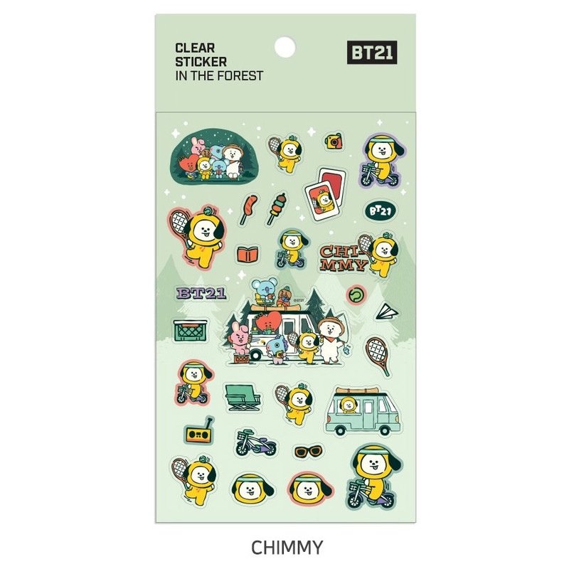 CHIMMY - BT21 In The Forest PVC Clear Sticker