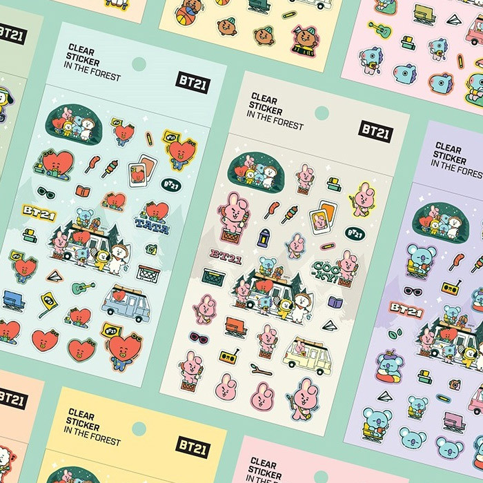 BT21 In The Forest PVC Clear Sticker