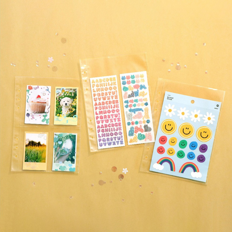 6 Ring A5 Sticker Storage Binder Refill Sheets