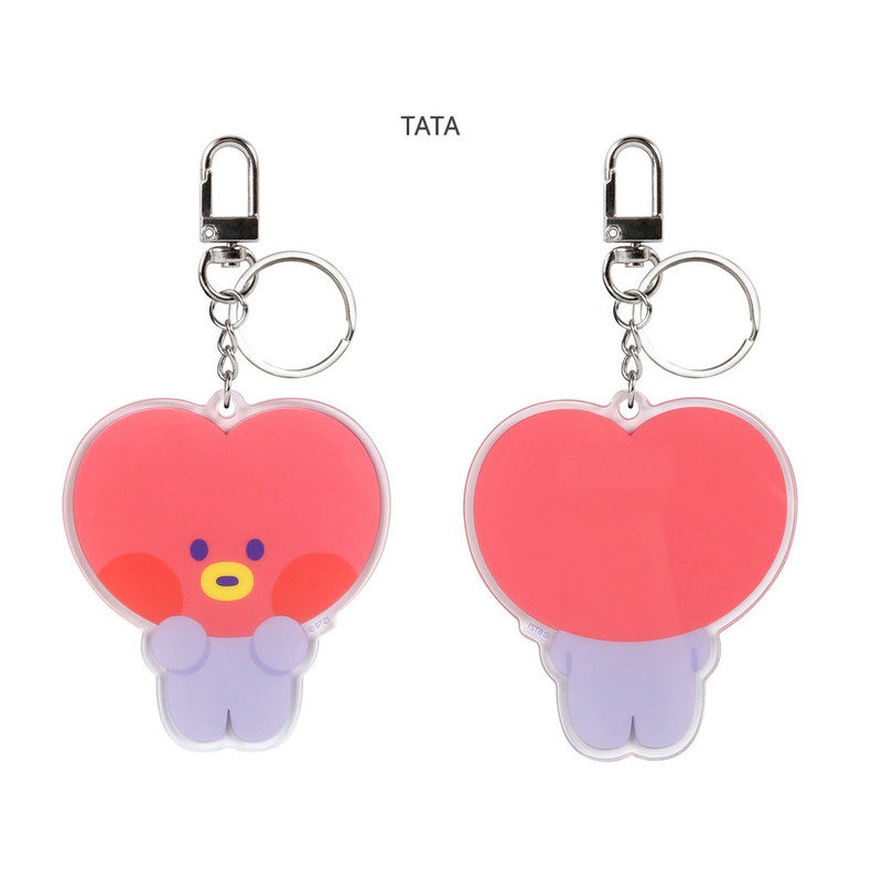 TATA - BT21 Minini Big Acrylic Keyring Key Holder TATA - BT21 Minini Big Acrylic Keyring Key Holder