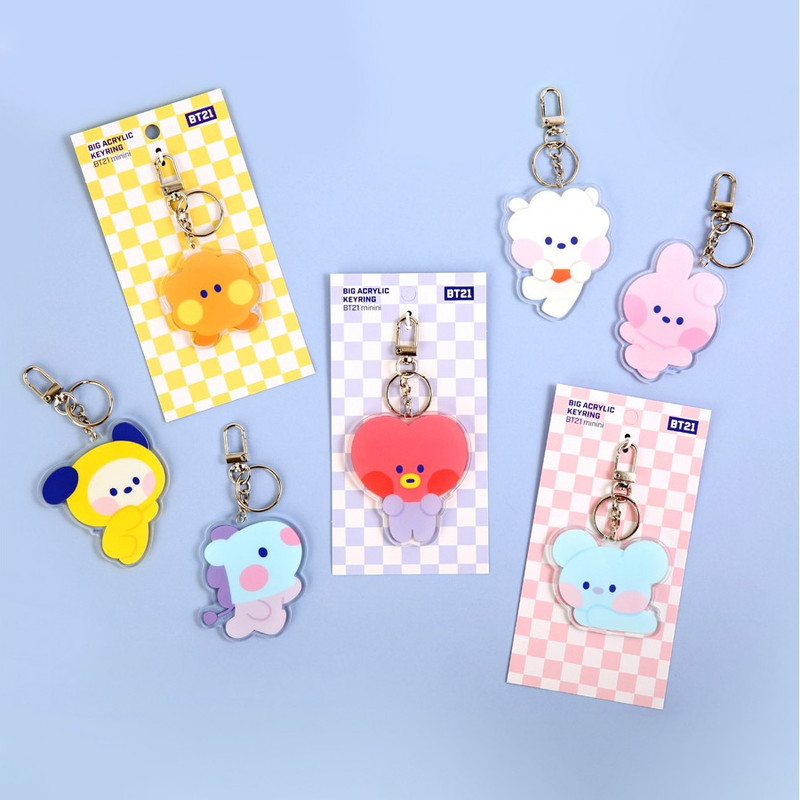 BT21 Minini Big Acrylic Keyring Key Holder BT21 Minini Big Acrylic Keyring Key Holder