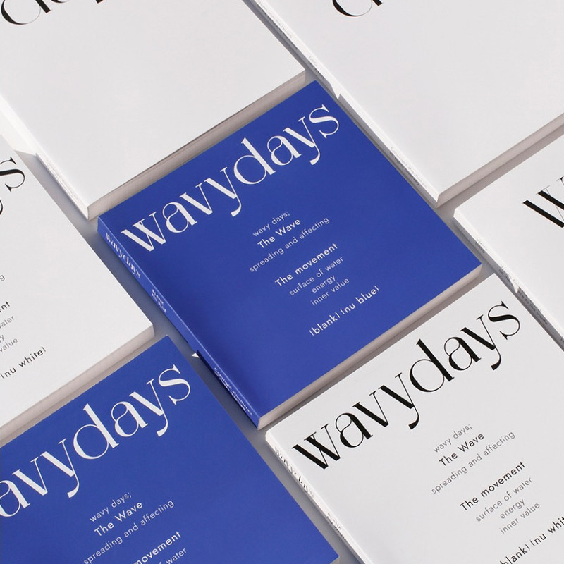 Wavydays Medium Grid Plain Notebook