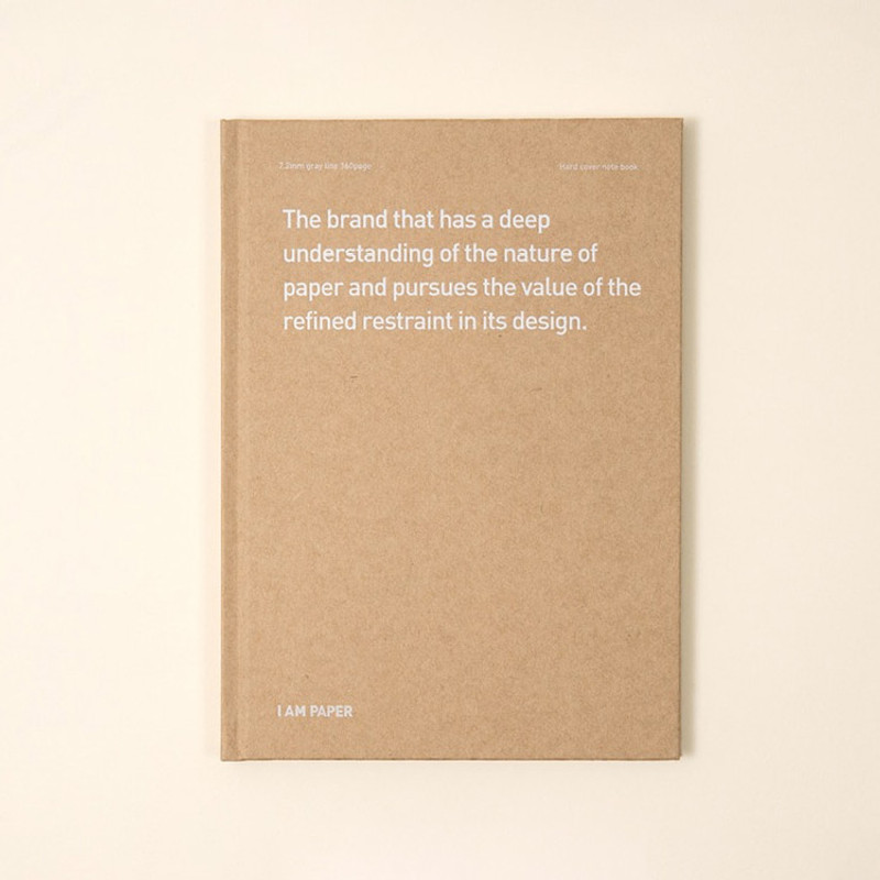 Ardium Kraft I Am Paper Hardcover Lined Notebook