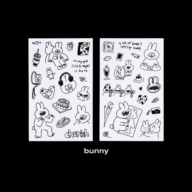 Bunny - Daily Drawing Paper Stickers ver.2 Bunny - Daily Drawing Paper Stickers ver.2