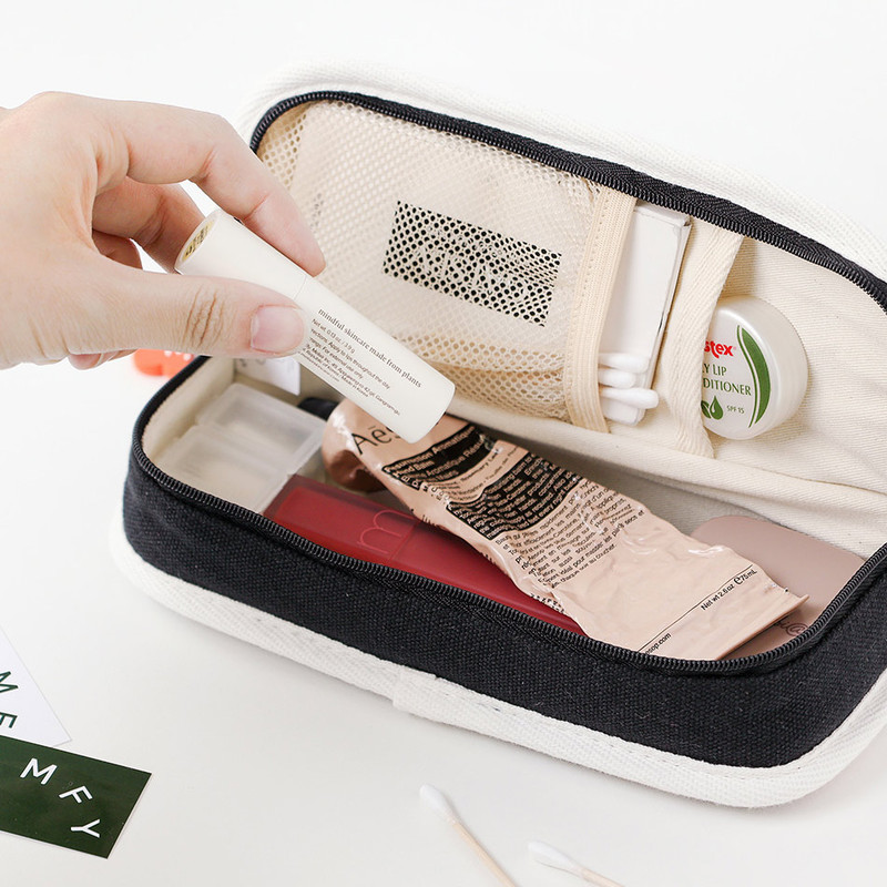 Usage example - ROMANE Brunch Brother Cotton Zipper Pencil Case