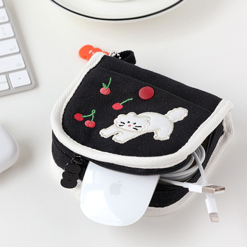 Usage example - ROMANE Brunch Brother Cotton Zipper Case Pouch 