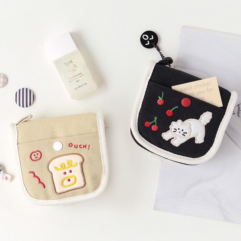 ROMANE Brunch Brother Cotton Zipper Case Pouch 
