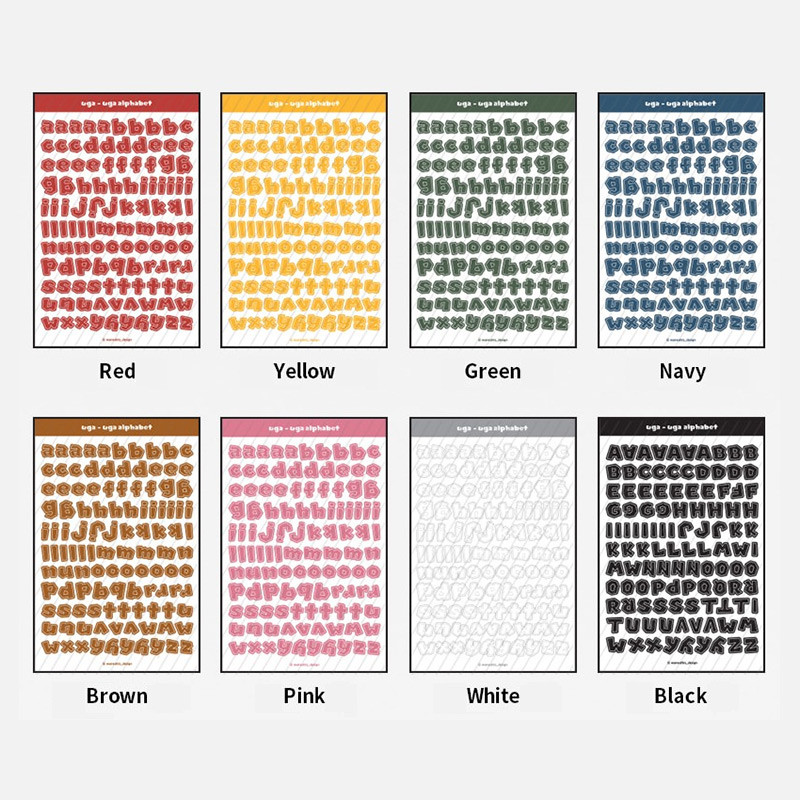 Lower case - Stone Age Alphabet Number Paper Sticker Pack Lower case - Stone Age Alphabet Number Paper Sticker Pack