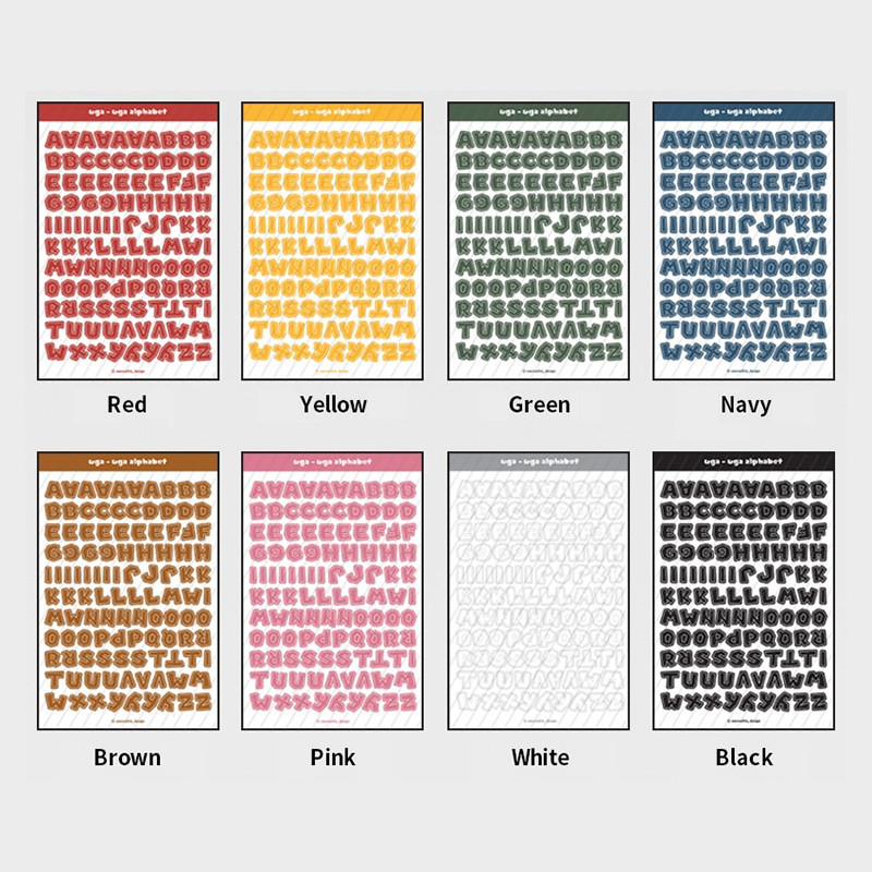 Upper case - Stone Age Alphabet Number Paper Sticker Pack Upper case - Stone Age Alphabet Number Paper Sticker Pack