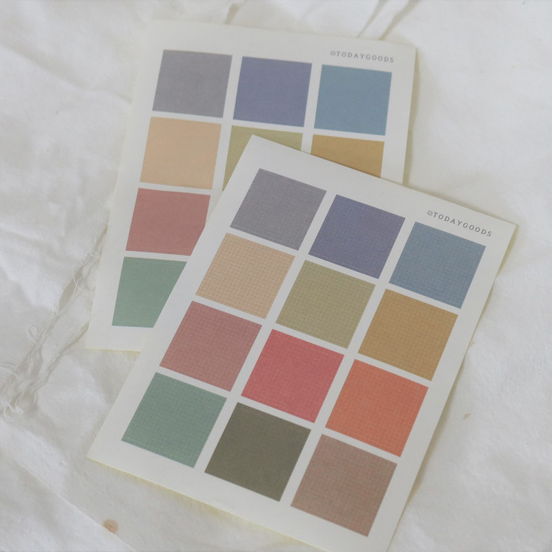 Todaygoods Craft Color Paper Sticker Pack Todaygoods Craft Color Paper Sticker Pack