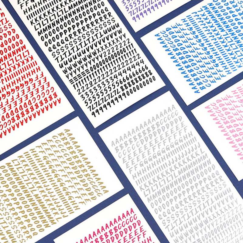 Calligraphy Alphabet Number Sticker Pack Calligraphy Alphabet Number Sticker Pack