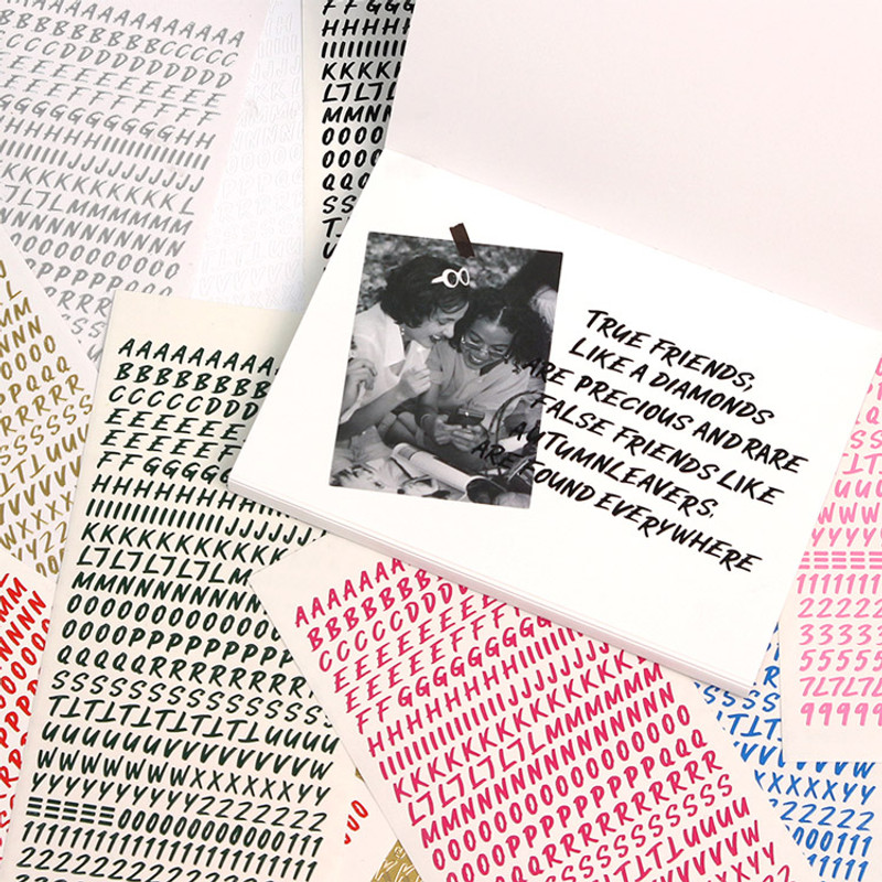 Calligraphy Alphabet Number Sticker Pack Calligraphy Alphabet Number Sticker Pack