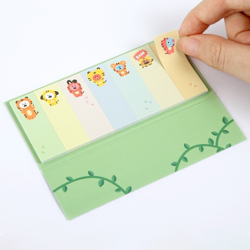 Usage example - BT21 Sticky Index Bookmark Notepad Set Ver2 Usage example - BT21 Sticky Index Bookmark Notepad Set Ver2