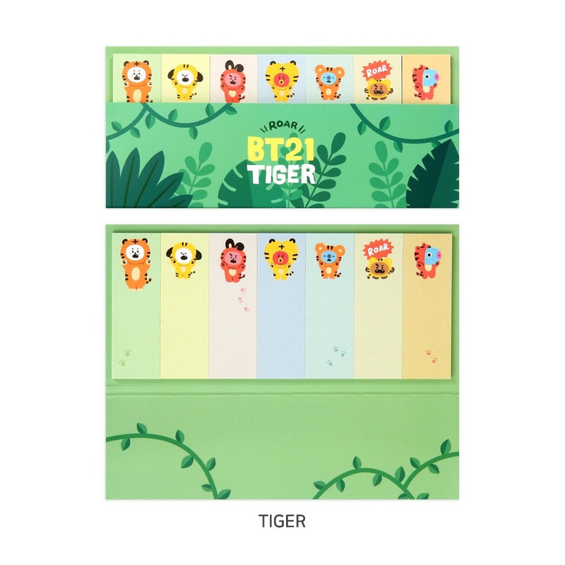 Tiger - BT21 Sticky Index Bookmark Notepad Set Ver2 Tiger - BT21 Sticky Index Bookmark Notepad Set Ver2