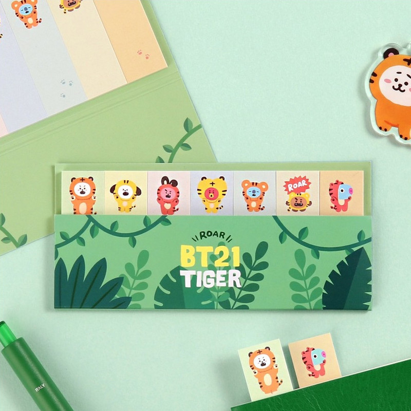 Usage example - BT21 Sticky Index Bookmark Notepad Set Ver2 Usage example - BT21 Sticky Index Bookmark Notepad Set Ver2