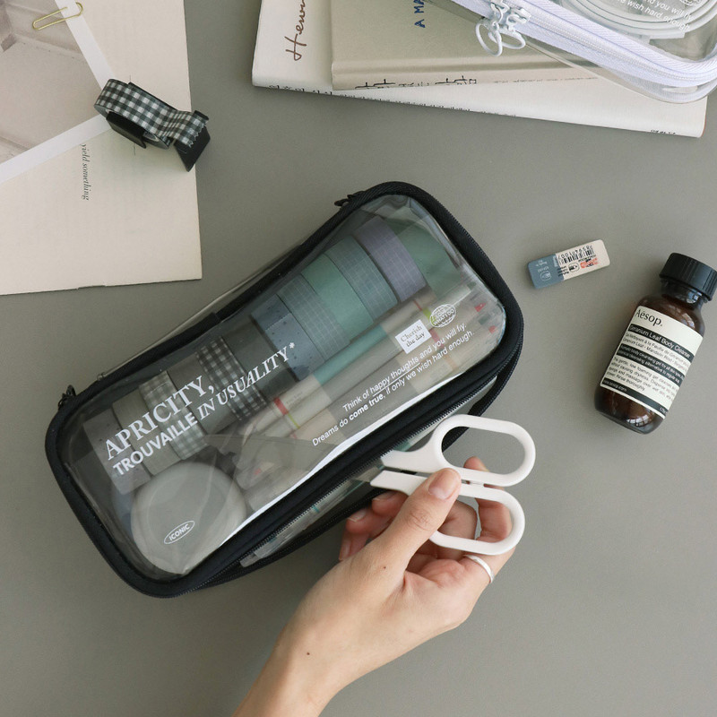 Usage example - Iconic Lucid Large Rectangular Zipper Pencil Case Usage example - Iconic Lucid Large Rectangular Zipper Pencil Case