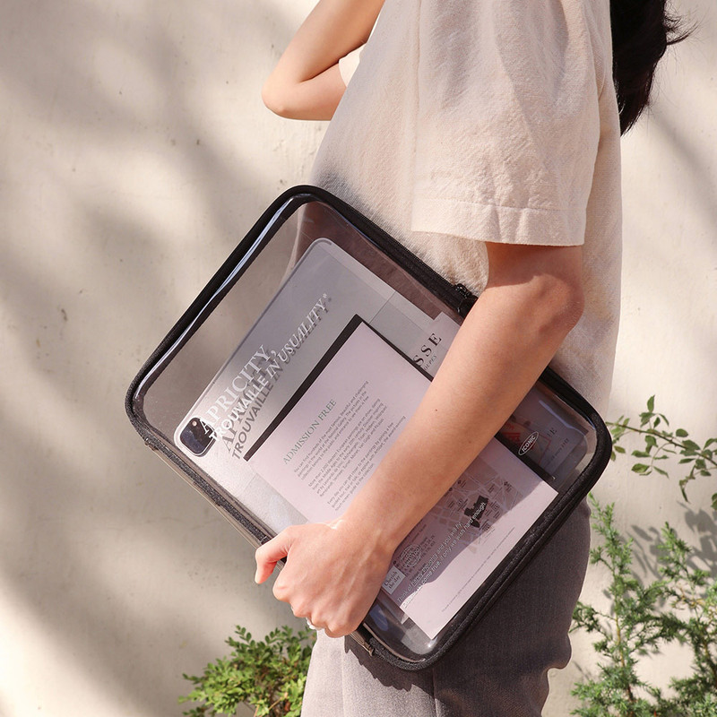 Usage example - Iconic Lucid Clear Zipper File Bag Usage example - Iconic Lucid Clear Zipper File Bag
