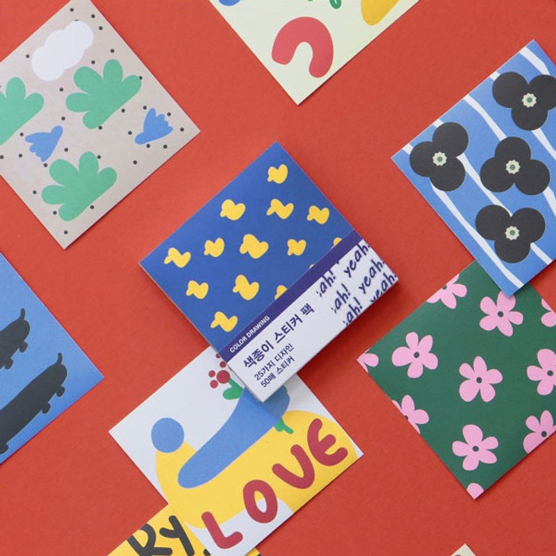 Color drawing - Indigo Colored Decorative Paper Sticker Pack Ver2 Color drawing - Indigo Colored Decorative Paper Sticker Pack Ver2