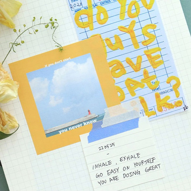 Photo lettering - Indigo Colored Decorative Paper Sticker Pack Ver2 Photo lettering - Indigo Colored Decorative Paper Sticker Pack Ver2