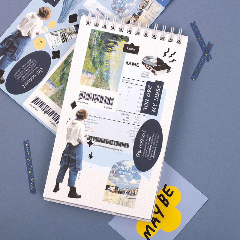 Usage example - Dash And Dot Another Mood Rimless Removable Sticker 01-05