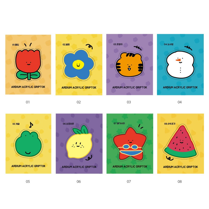 Option - Ardium Cute Acrylic Expanding Stand Sticky Phone Grip Holder