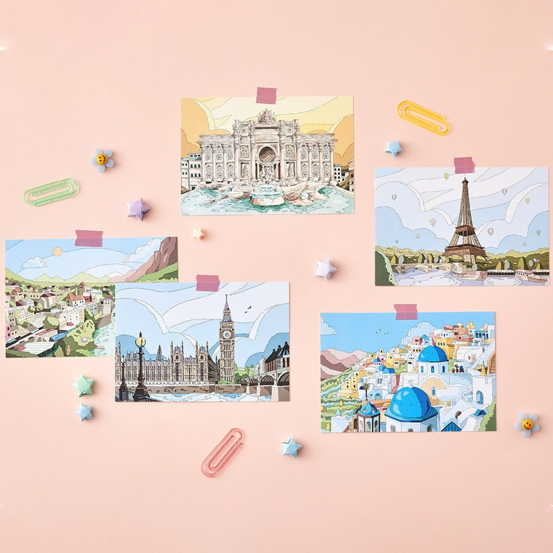 Usage example - Ardium Go Travel Emotional Illustration Postcard