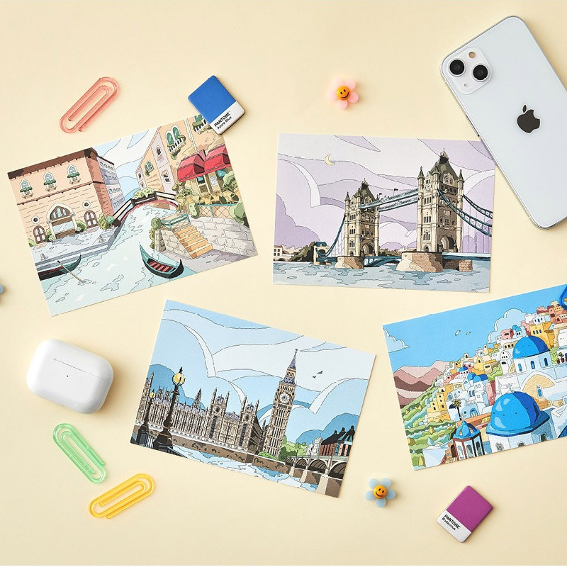 Usage example - Ardium Go Travel Emotional Illustration Postcard
