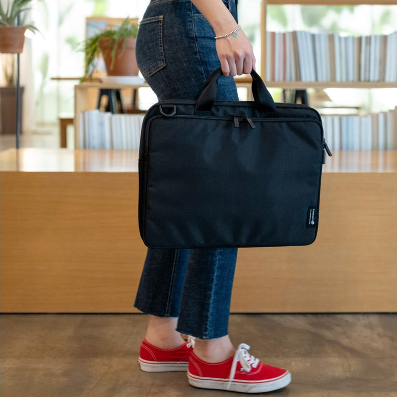 Usage example - Byfulldesign Double Pockets 16 Inches Laptop Sleeve Bag