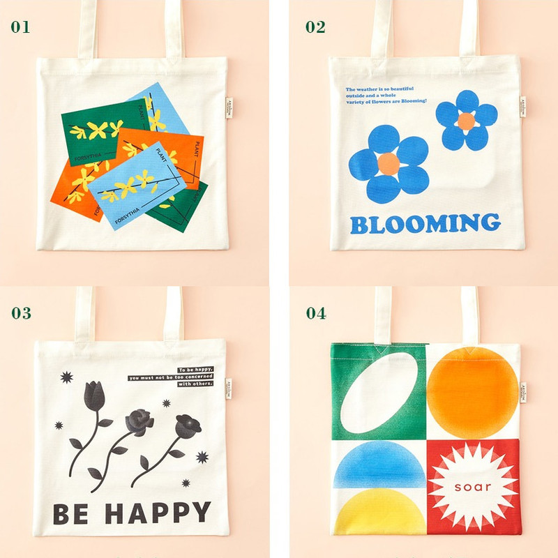 Option - Ardium Vivid Medium Cotton Shoulder Tote Bag Option - Ardium Vivid Medium Cotton Shoulder Tote Bag