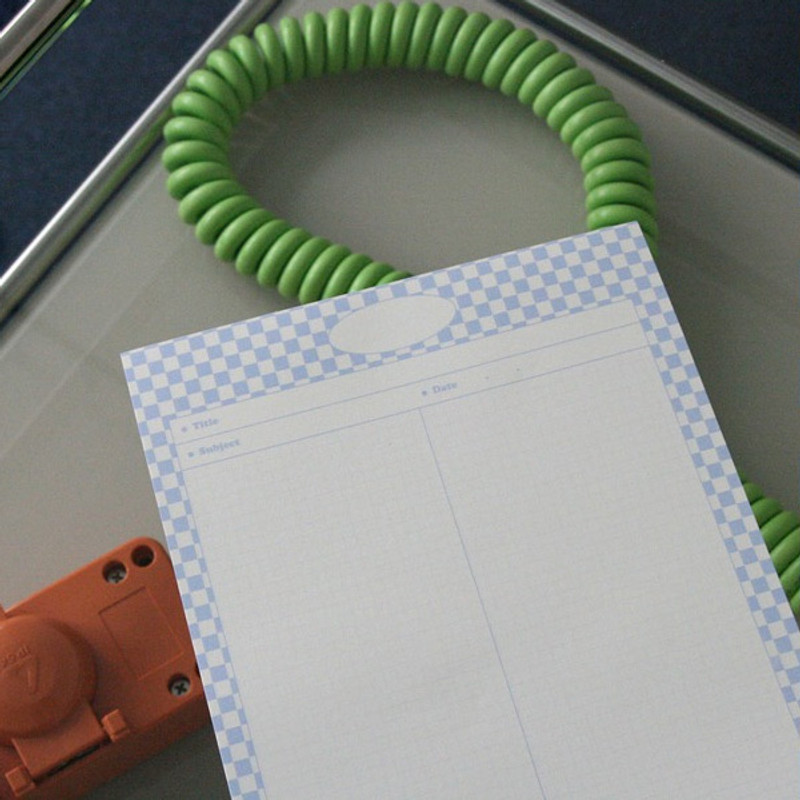 DESIGN GOMGOM Monogram Checkboard B5 Grid Writing Notepad DESIGN GOMGOM Monogram Checkboard B5 Grid Writing Notepad