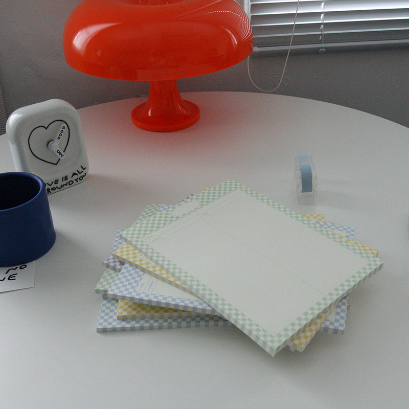 DESIGN GOMGOM Monogram Checkboard B5 Grid Writing Notepad DESIGN GOMGOM Monogram Checkboard B5 Grid Writing Notepad