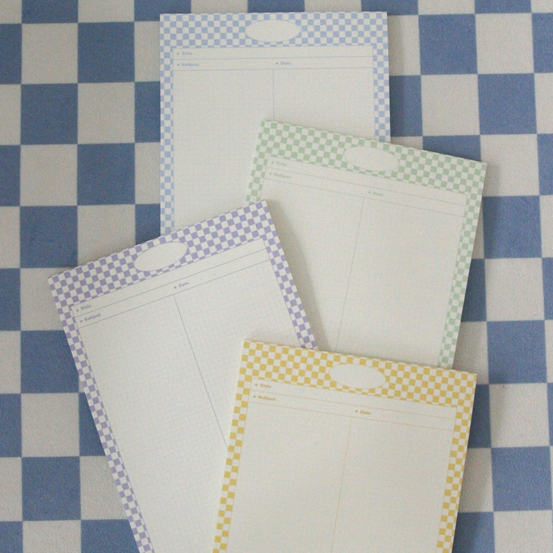 DESIGN GOMGOM Monogram Checkboard B5 Grid Writing Notepad DESIGN GOMGOM Monogram Checkboard B5 Grid Writing Notepad