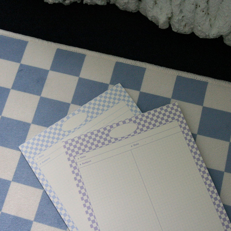 DESIGN GOMGOM Monogram Checkboard B5 Grid Writing Notepad DESIGN GOMGOM Monogram Checkboard B5 Grid Writing Notepad
