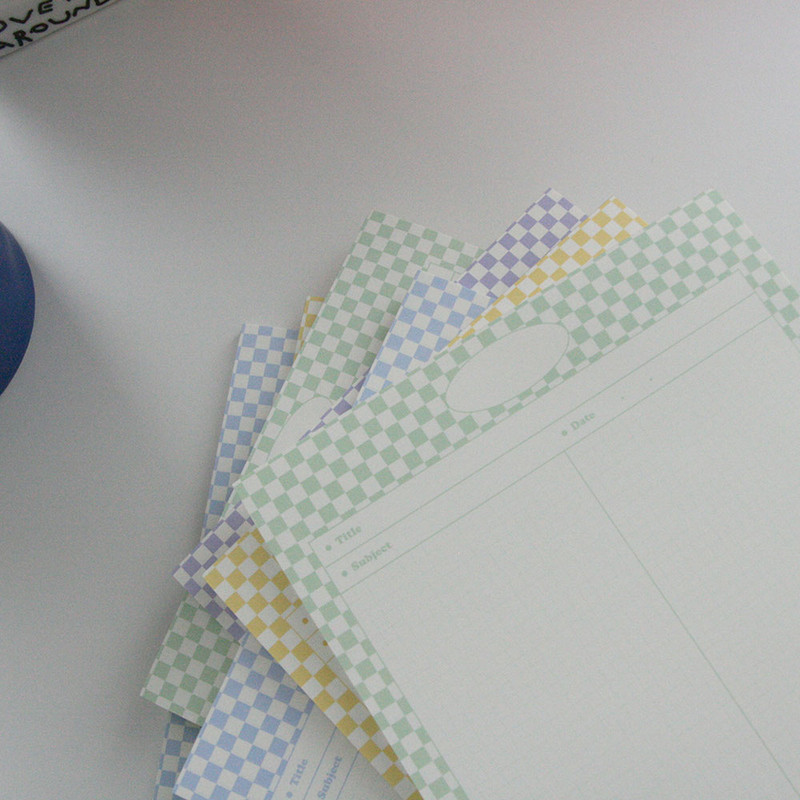 DESIGN GOMGOM Monogram Checkboard B5 Grid Writing Notepad DESIGN GOMGOM Monogram Checkboard B5 Grid Writing Notepad