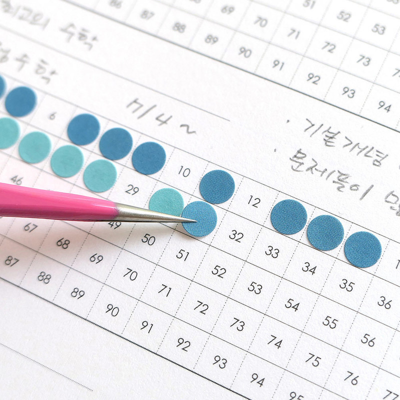 Usage example - GMZ The Memo Circle Deco Removable Sticker Set