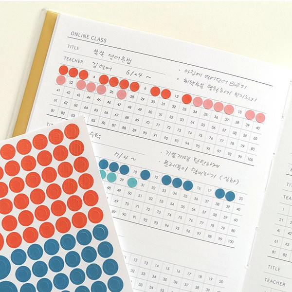 Usage example - GMZ The Memo Circle Deco Removable Sticker Set