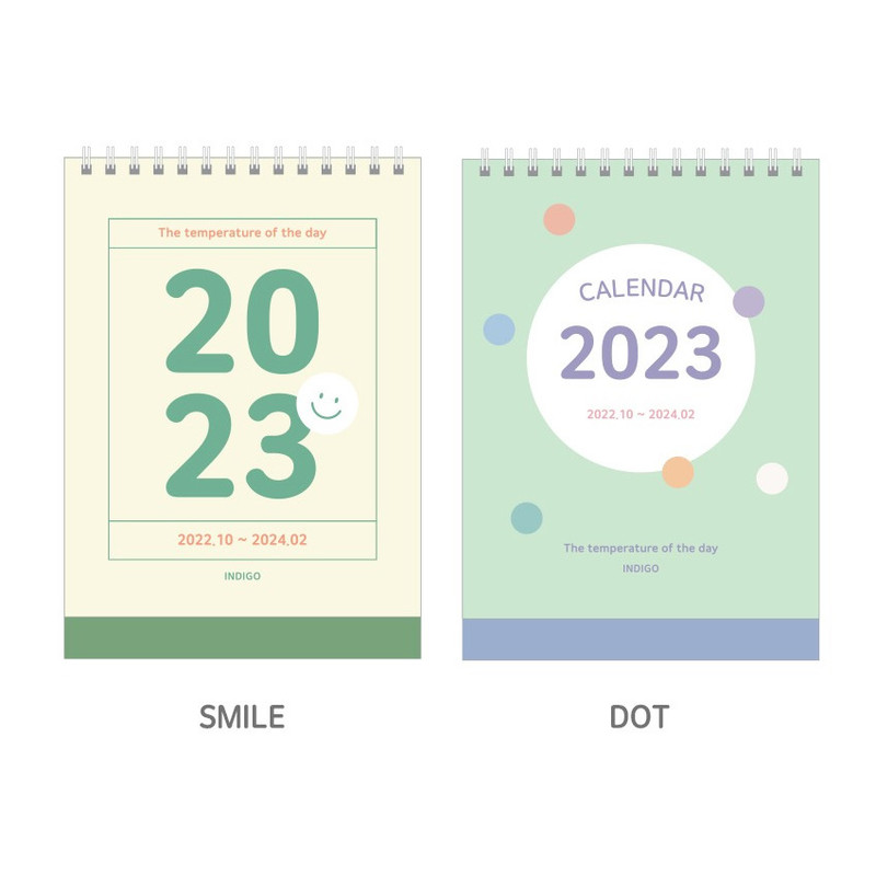 Option - Indigo 2023 The Temperature Of The Day Monthly Desk Calendar