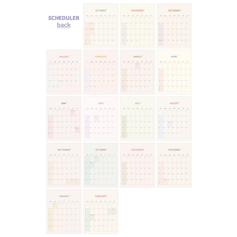 Back calendar pages - Indigo 2023 The Temperature Of The Day Monthly Desk Calendar