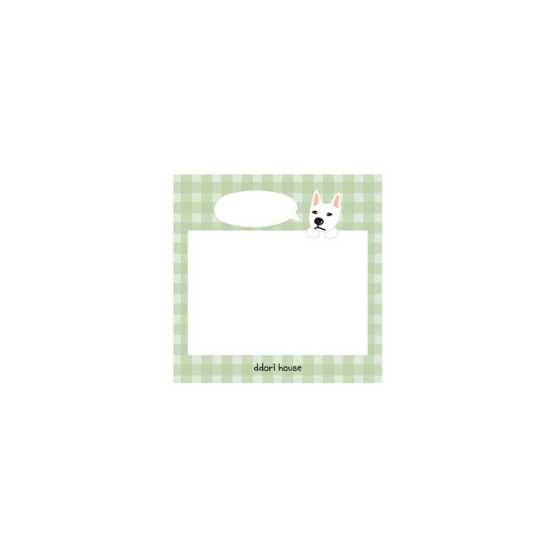 Green - Ddori House Check Pattern Notepad