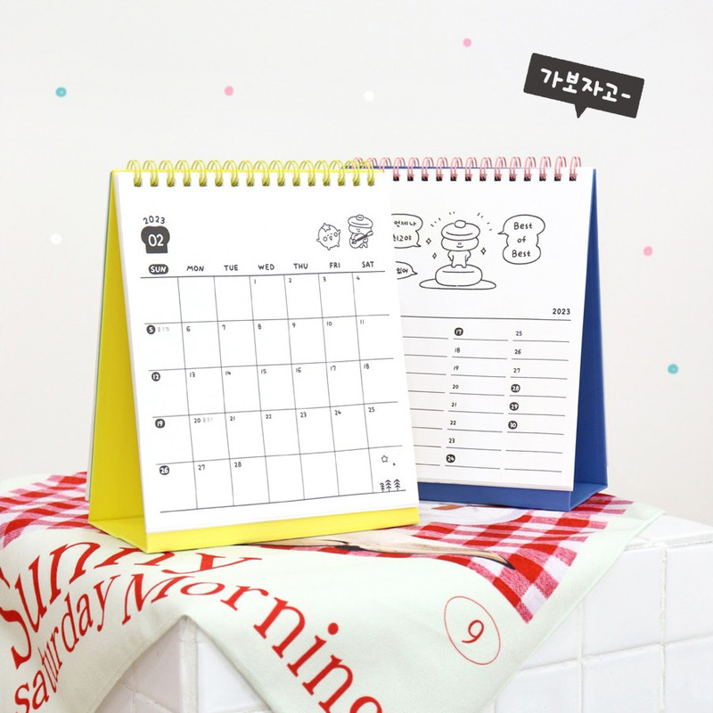 Indigo Happy Year 2023 Toasty Monthly Standing Desk Calendar