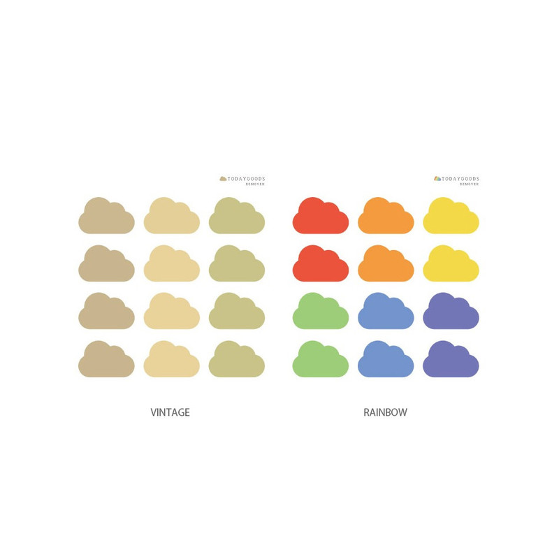 Option - Todaygoods Cloud Removable Sticker Option - Todaygoods Cloud Removable Sticker