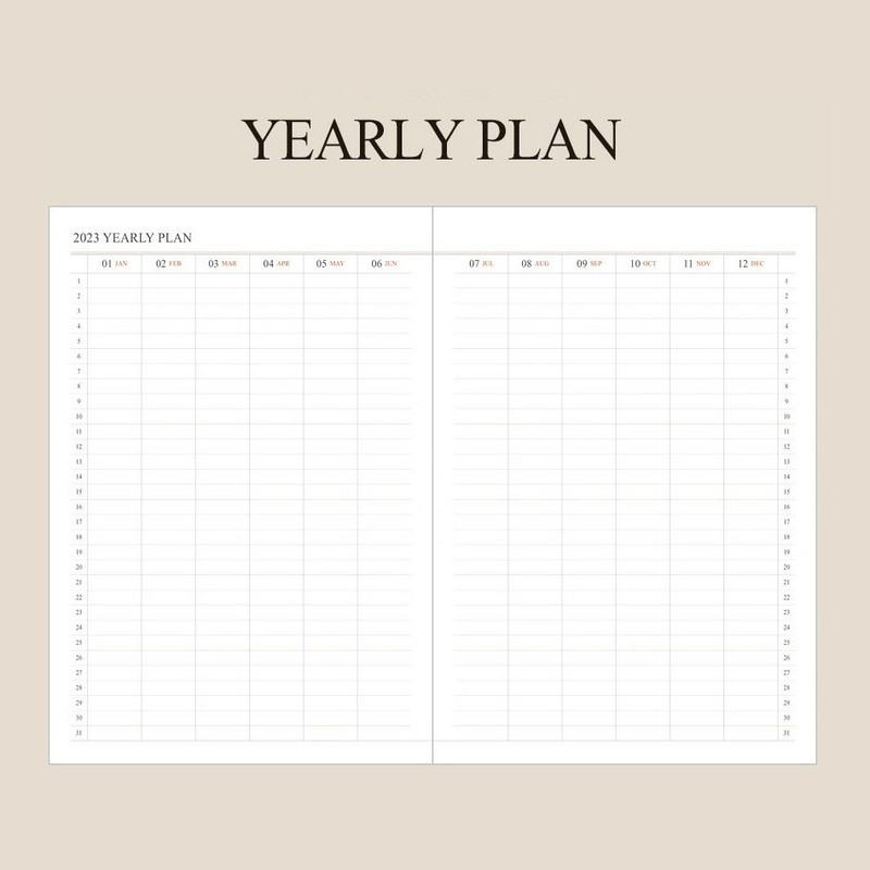 Yearly plan - Indigo 2023 Official A5 Dated Weekly Planner Scheduler