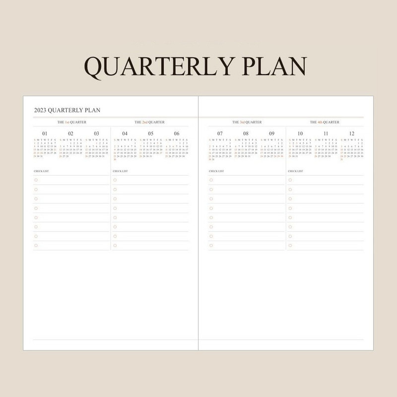 Quarterly plan - Indigo 2023 Official A5 Dated Weekly Planner Scheduler