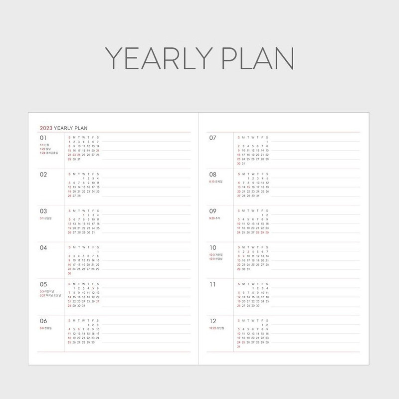 Yearly plan - Indigo 2023 Prism B6 Dated Weekly Diary Planner