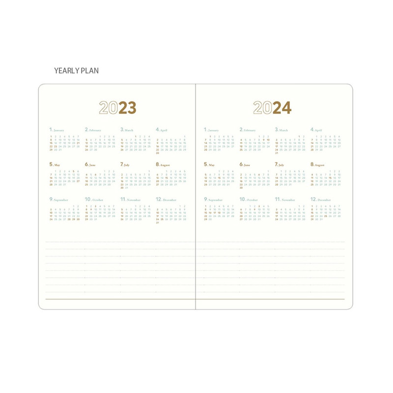 Yearly plan - 2023 Notable memory slim B6 dated weekly planner