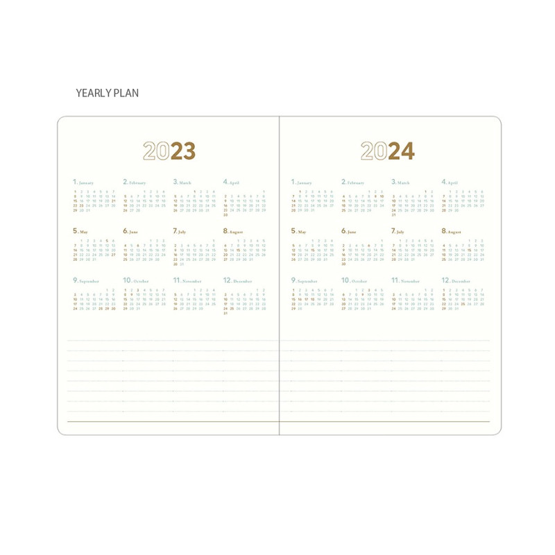 Yearly plan - 2023 Notable memory slim B6 dated monthly planner