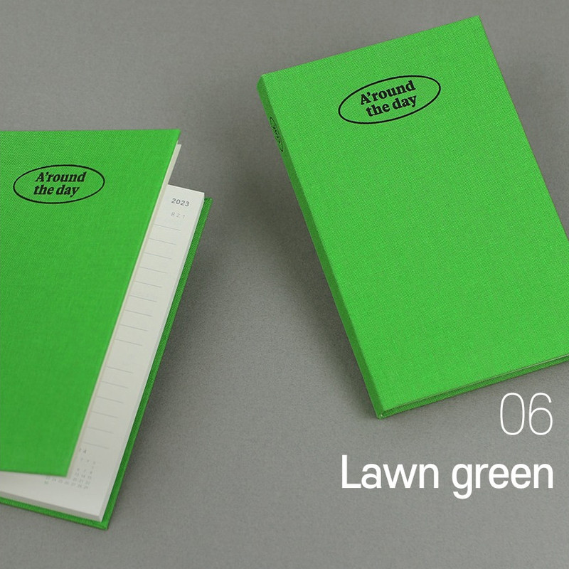 Lawn green - 2023 Paperian A'round The Day A6 Dated Weekly Diary Planner