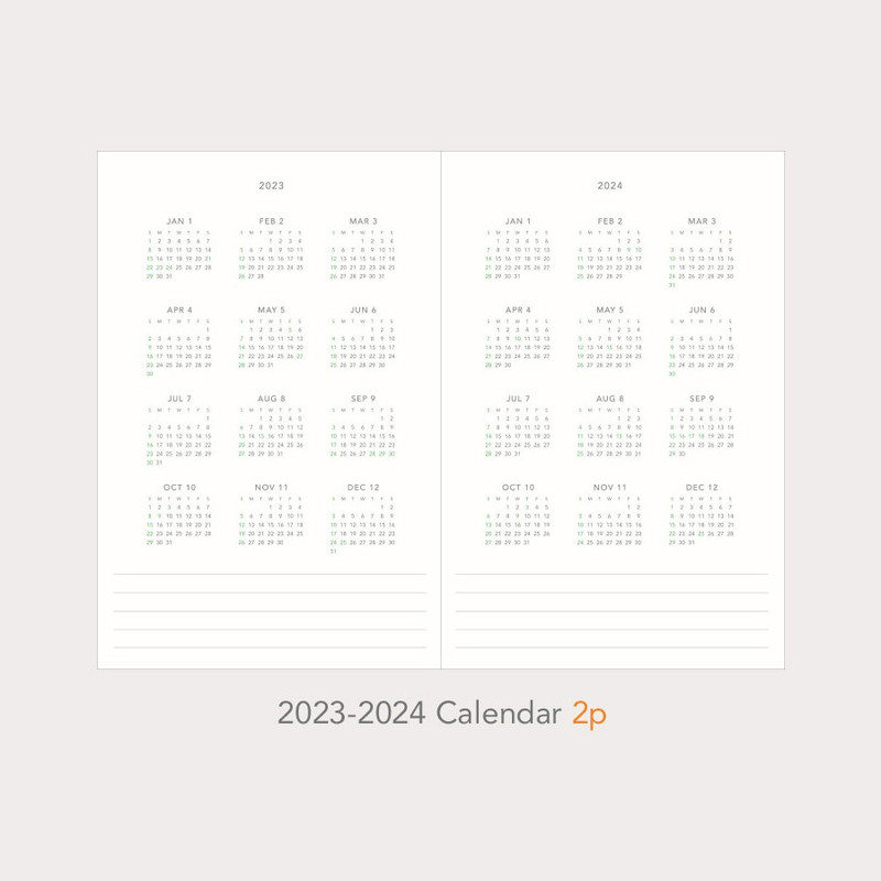 Calendar - 2023 Paperian A'round B6 Dated Weekly Diary Planner