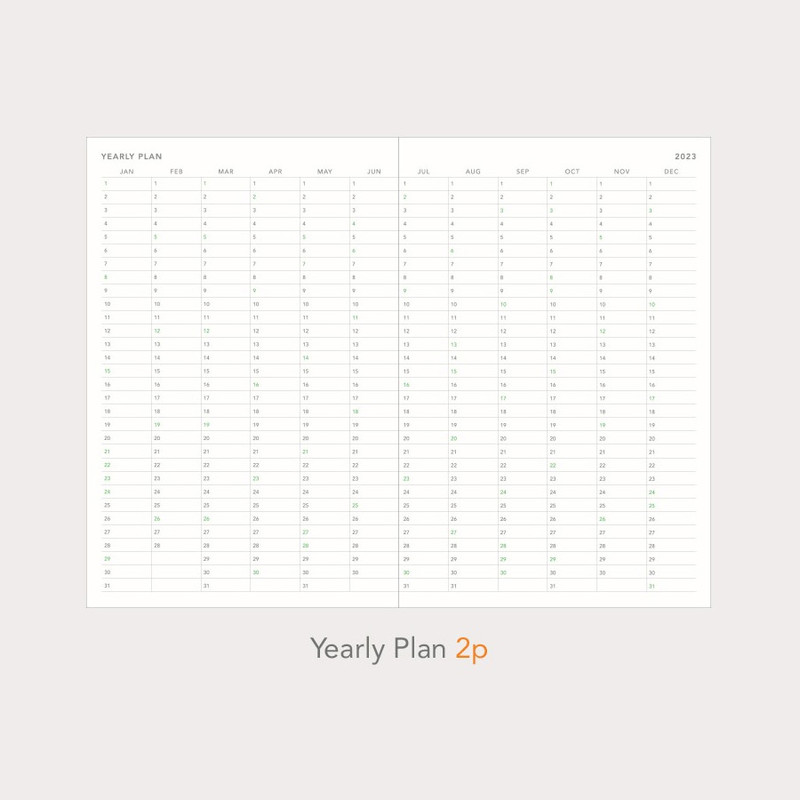 Yearly plan - 2023 Paperian A'round B6 Dated Weekly Diary Planner