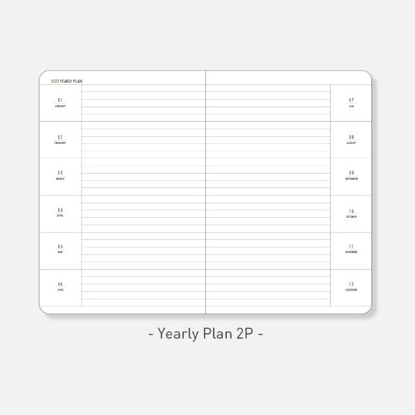 Yearly plan - 2023 Basic B6 Dated Weekly Planner Diary